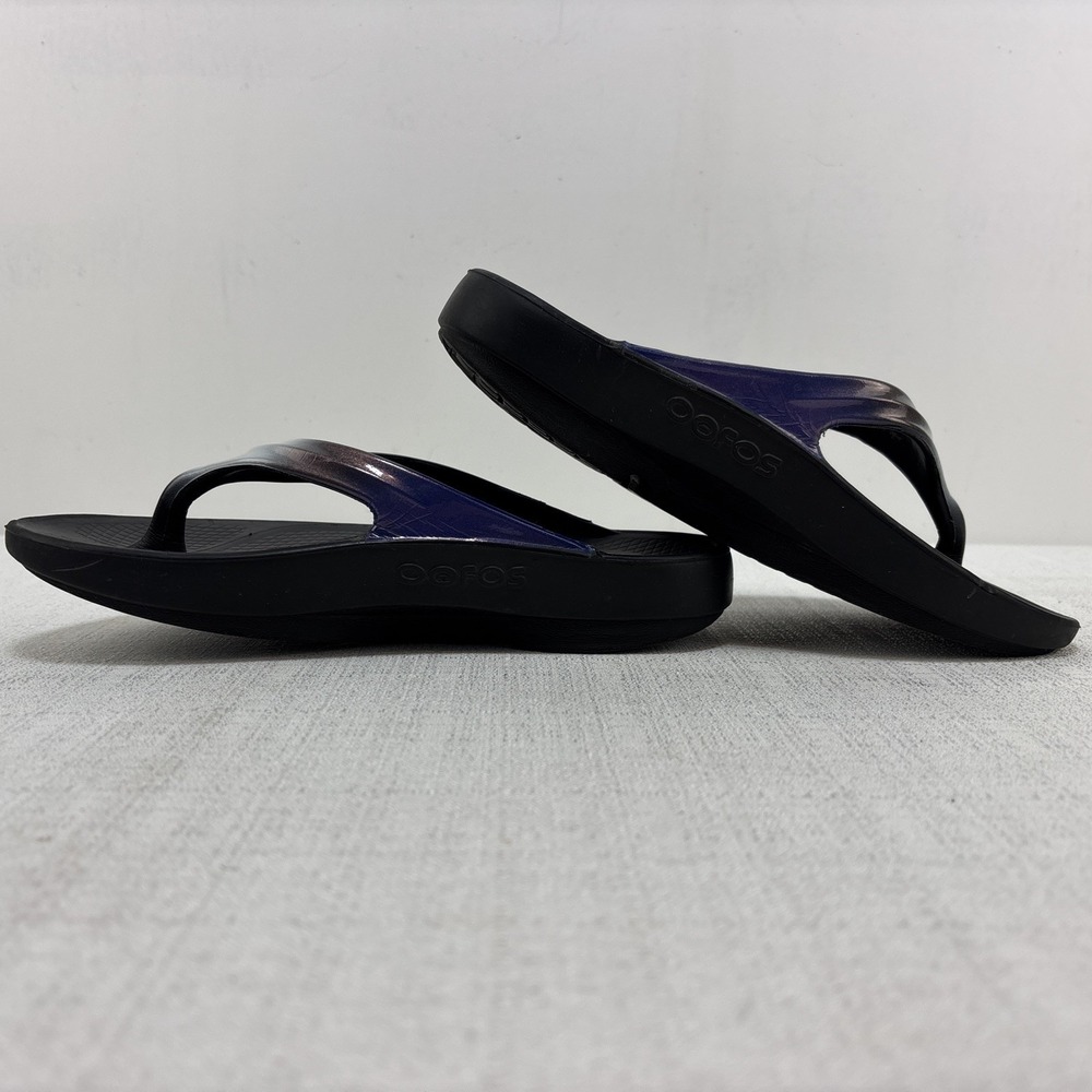 OOFOS‎ OOlala Luxe Thong Sandals Calypso Ombre Women's Size US 7 - Picture 6 of 11